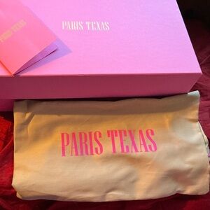 Paris Texas Pink Patent Wedge Box with 1 Dust Bag